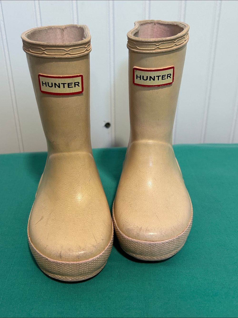 HUNTER Kids Pale Pink Rain Boots Sz: 7